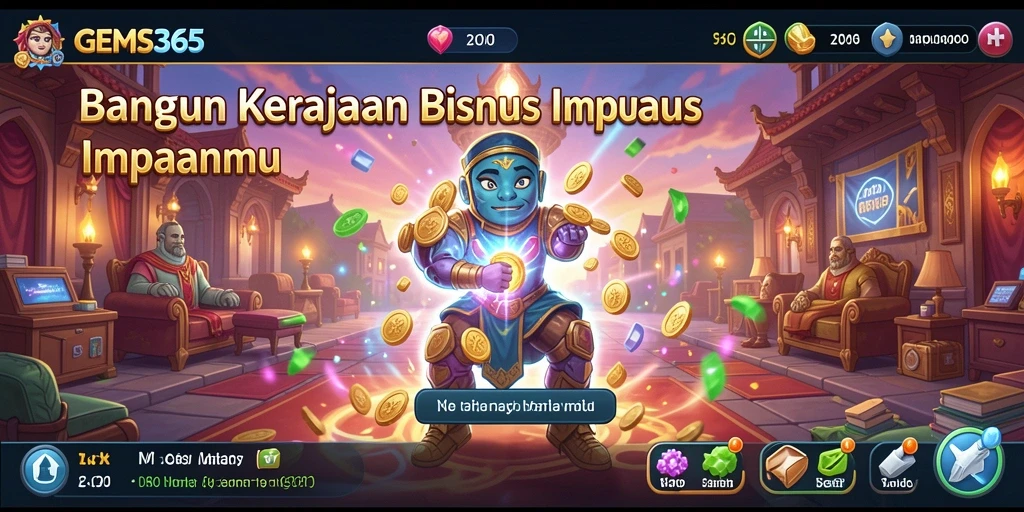 Gameplay seru dalam mengelola bisnis di GEMS365.