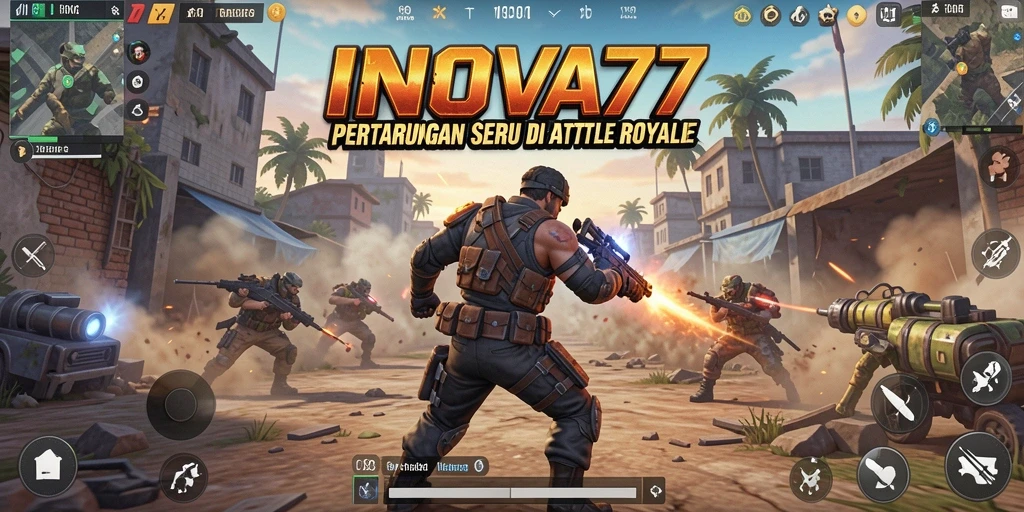 Tangkapan layar menampilkan aksi menegangkan dalam pertempuran seru Battle Royale.