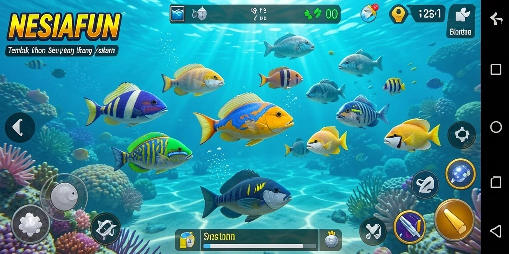 Tampilan menarik dari gameplay Tembak Ikan di NESIAFUN.