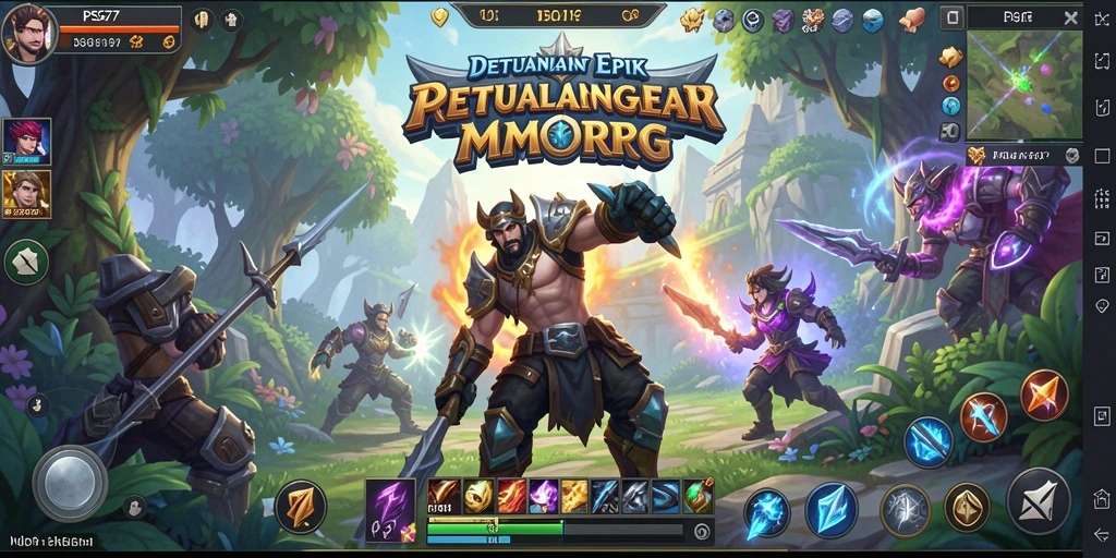Screenshot menampilkan aksi seru dalam permainan MMORPG PSG77.