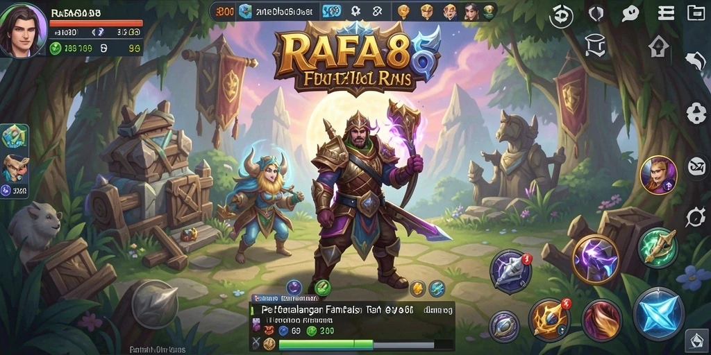 Tampilan gameplay RAFA88 yang memukau dalam pertempuran RPG.