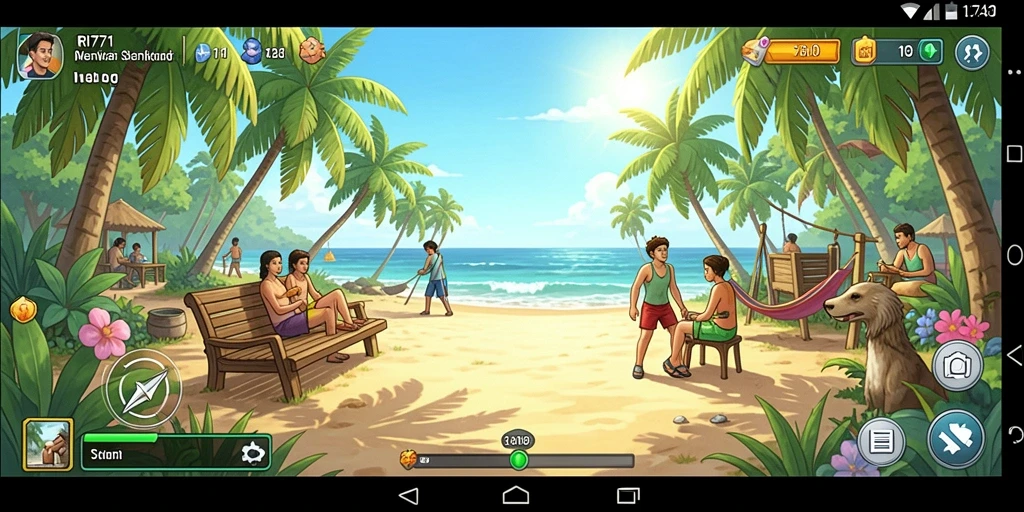 Tampilan gameplay RI771 yang ceria dan menyenangkan.